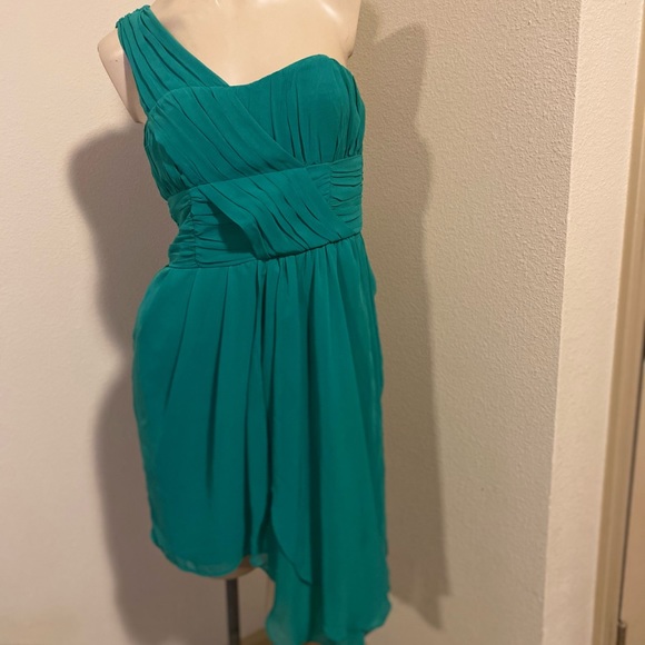 H&M One Shoulder Green Dress Size 6 - Picture 3 of 9